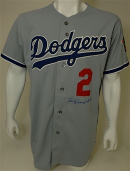 1991 Tom Lasorda Game Used and Signed Dodgers Jersey (Lasorda and PSA/DNA LOA)